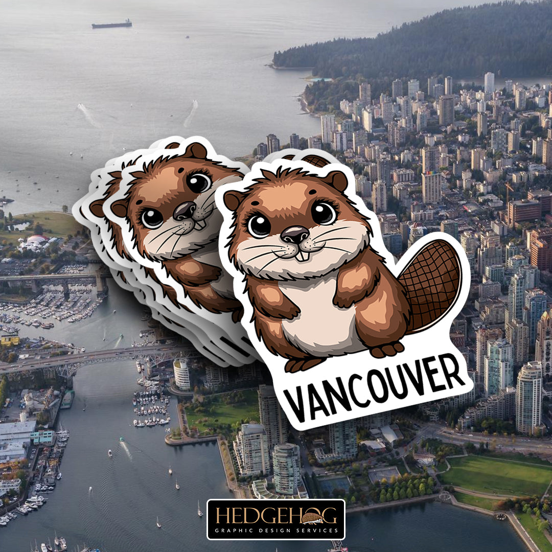 Adorable Beaver Vancouver Sticker
