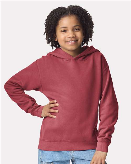 Garment-Dyed Youth Lightweight Fleece Hooded Sweatshirt