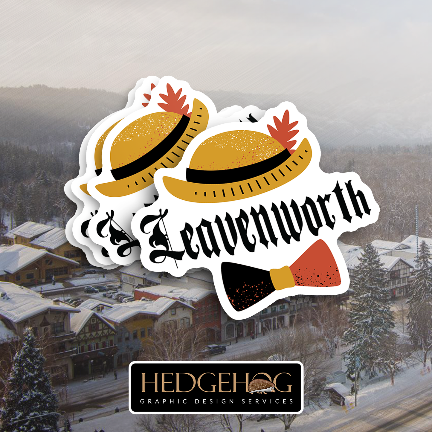 Leavenworth Sticker 30 (Pack of 25)