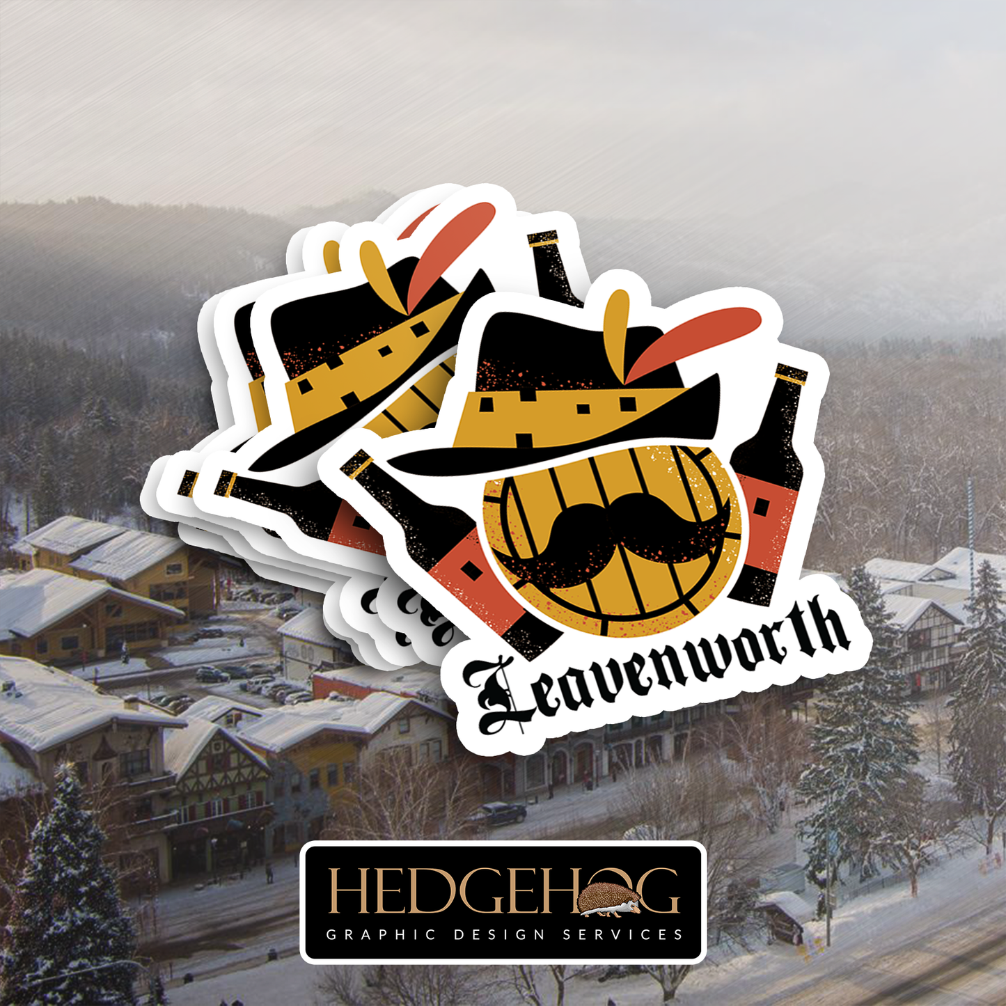 Leavenworth Sticker 32 (Pack of 25)