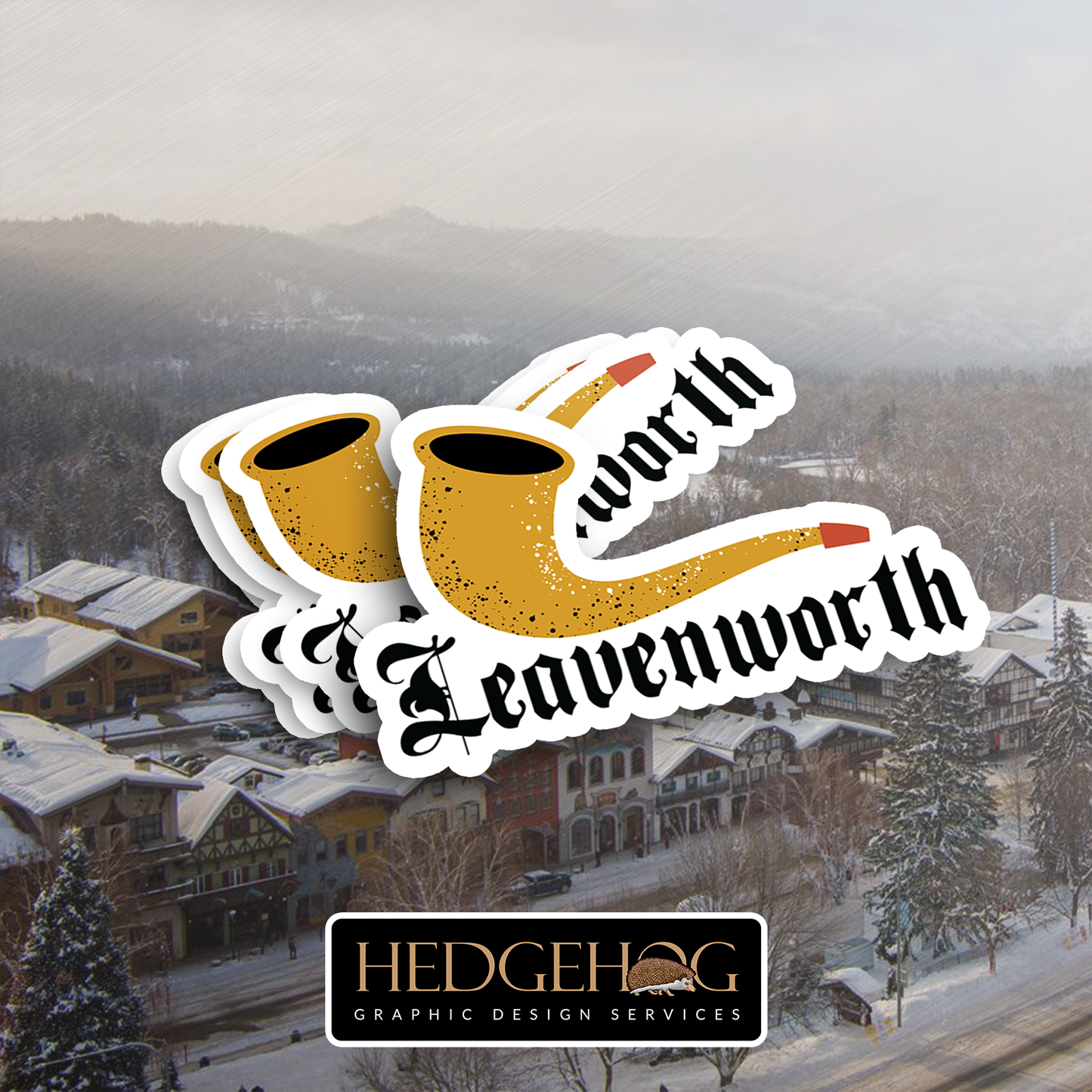 Leavenworth Sticker 35 (Pack of 25)
