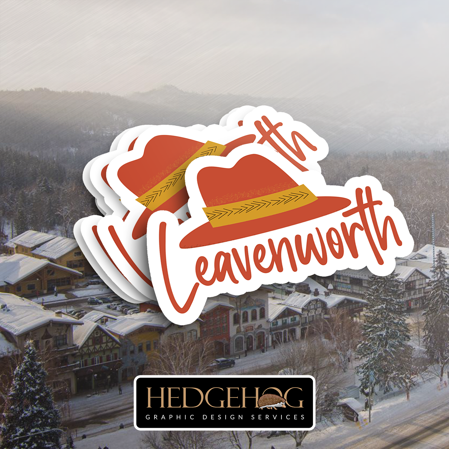 Leavenworth Sticker 36 (Pack of 25)