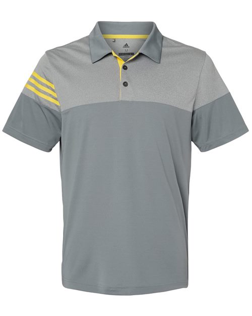 Heathered 3-Stripes Colorblocked Polo